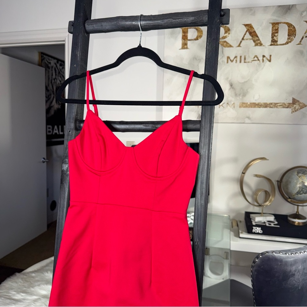 Princess Polly Novelle Red Bustier Mini Dress Adjustable Straps Womens 4 New NWT - Picture 8 of 15